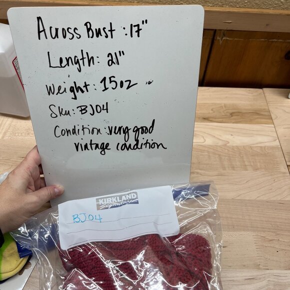 BCBG Nordstrom Vintage Sleeveless Knit Cowl Neck Sweater Red Size Medium - Picture 8 of 8